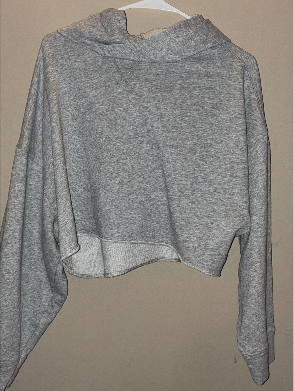 Fabletics gray cropped hoodie sweatshirt size S